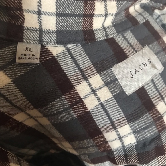 In Like-New JACHS Men’s Thick Heavy Flannel Button Down Shirt Size XL - Picture 4 of 8